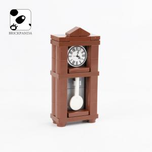 China MOC bricks home decoration pendulum vintage clock accessories mini building blocks toys for children on sale