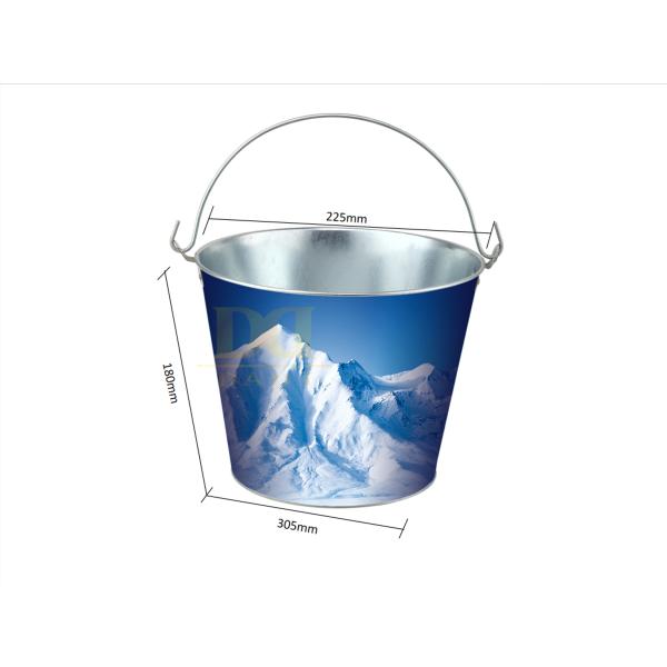 DADI 5L-15L Oval Champagne Tinplate Ice Bucket Cooler Embossing Champagne Bottle Coolers