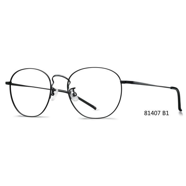 Women Men Metal Eyeglasses Frames For Round Lens 81407 B1 / B2
