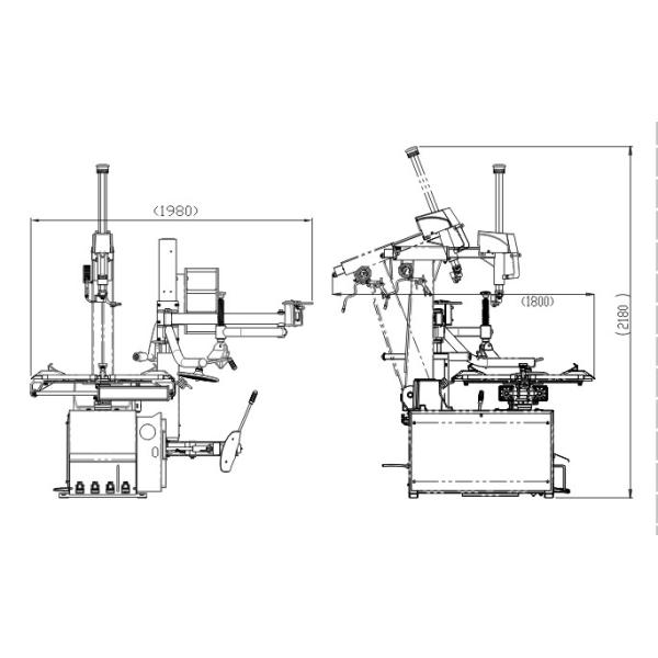 Double Speed Automatic Pneumatic Tire Changer Machine For Max 26 Inch Rim