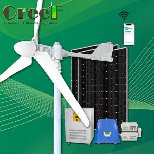 China 1KW 2KW 3 Phase Solar Wind Hybrid System Horizontal Wind Turbine Rooftop on sale