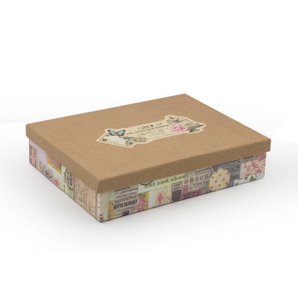Eco-friendly kraft Paper Gift Box with lid Packaging Gift Box for Shirt / Garment
