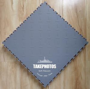  Interlocking Vinyl Floor Tile 500*500mm Checker Plate Surface Manufactures
