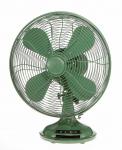 Green Industrial 10 Inch Retro Table Fan 3 Speed Rotary Switch Air Cooling