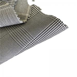  Polyester Fiber Woven Yarn Dyed Checks Fabric For Dresses Suits Pants Jackets Manufactures