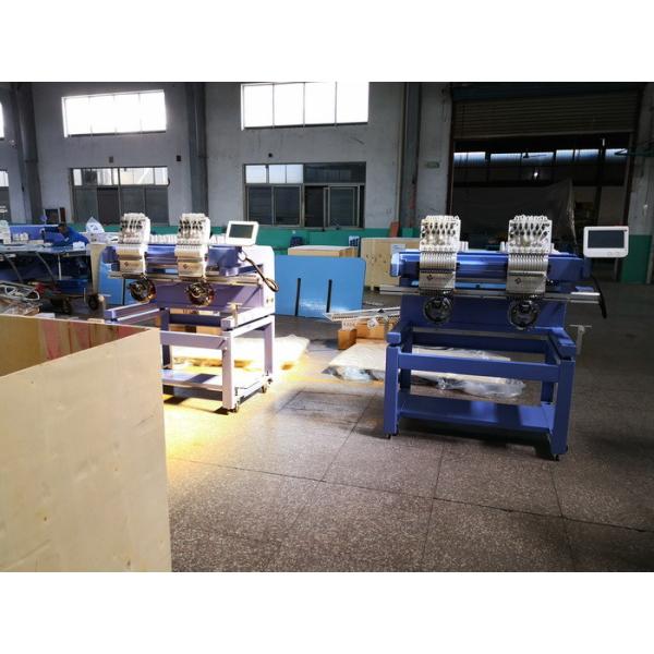 Fast Speed Two Head Embroidery Machine / Computerized Embroidery Sewing Machine