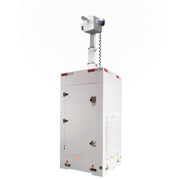 Mobile Security Camera Tower Mobile Surveillance Unit For Temporary Construction Site