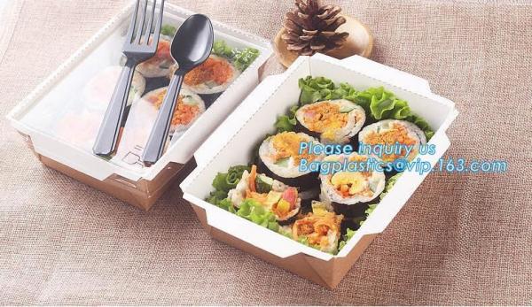 Take Away Paper Lunch Box With Self Lock supplier in Penang Custom printed disposable lunch fast food kraft paper box