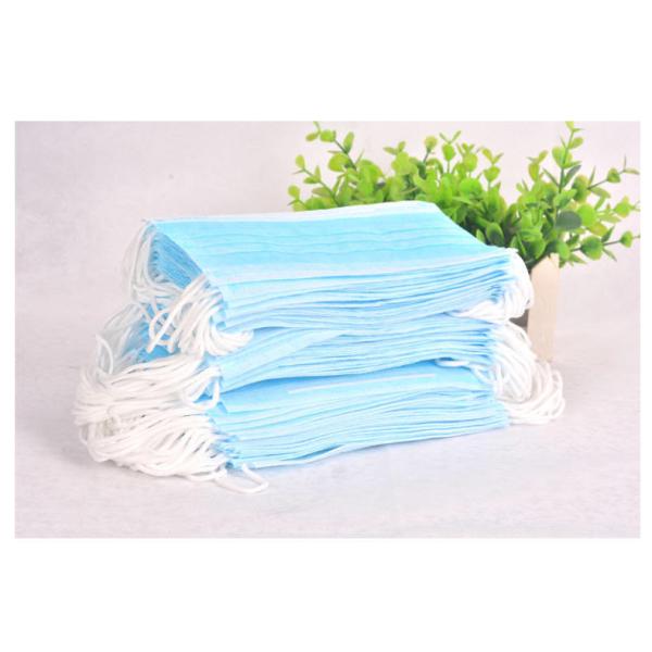 Soft 3 Ply Disposable Mask / Non Woven Face Mask With Elastic Ear Loop