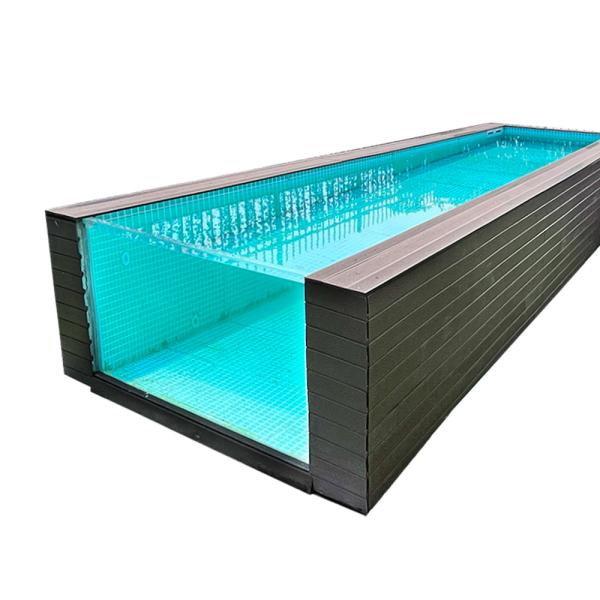 2500KGS Net Weight Clear Swim Spa Pool for Outdoor Aquatic Training and Relaxation