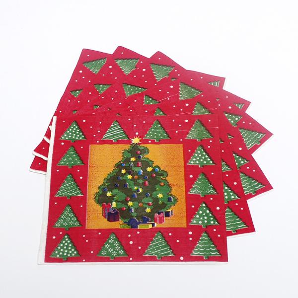 Restaurant Printed Disposable Napkins Wood Pulp Tissue Paper Serviette