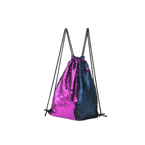 Reversible Sequin Sling Backpack Bag Mermaid Colors Drawstring Drawstring Pocket
