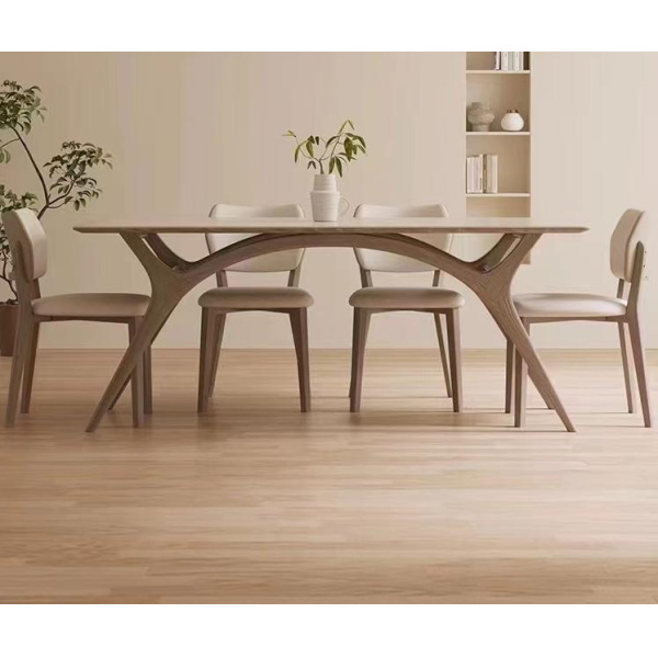Nordic Simple Light Luxury Dining Table  For Modern Commercial Dining Room Setups
