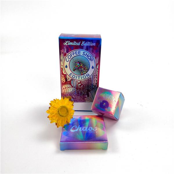 Colorful Eyelash Cosmetic Packing Per Gift Box Customized Shinny Hologram Type