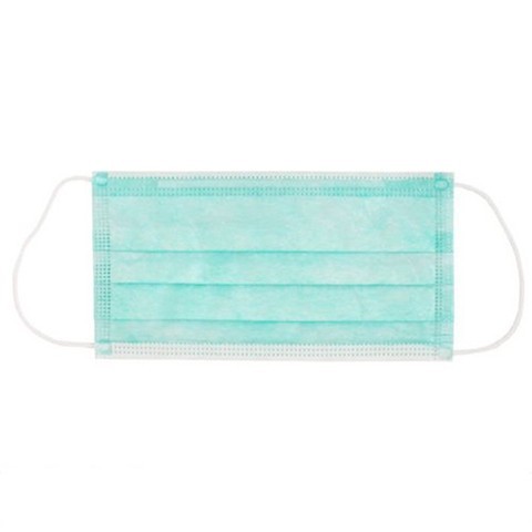Healthy Disposable Face Mask Green Color With Widen High Elastic Earband