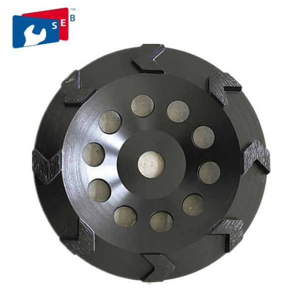Quality 125mm Arrow Segmented Diamond Cup Wheel with for Grinding Concrete Marble Floor for sale