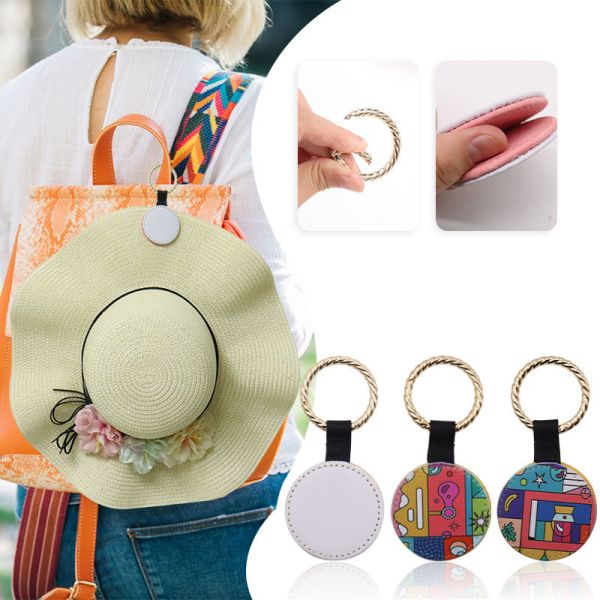 Customized Sublimation Leather Magnetic Hat Clip Golf Hat Clip Leather Wallet Key Pendant