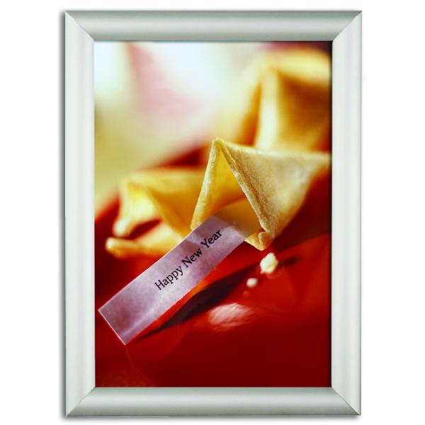20 Mm Wall Mount Poster Clip Frames , Single Side A3 Silver Snap Frames