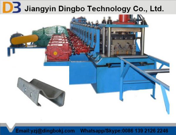 Quality Steel W Beam Guardrail Roll Forming Machine With High Speed , 2 Years Warranty for sale