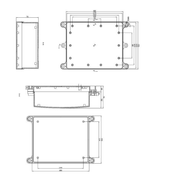 180x150x70mm Plastic Enclosures For Electronics Projects