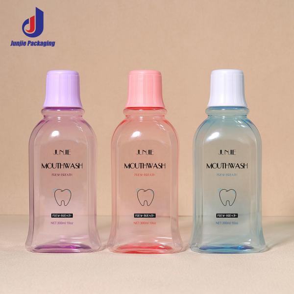 Customized Plastic Mouthwash Bottle 100ml/250ml/300ml Empty Body Lotion Bottles For Cosmetic
