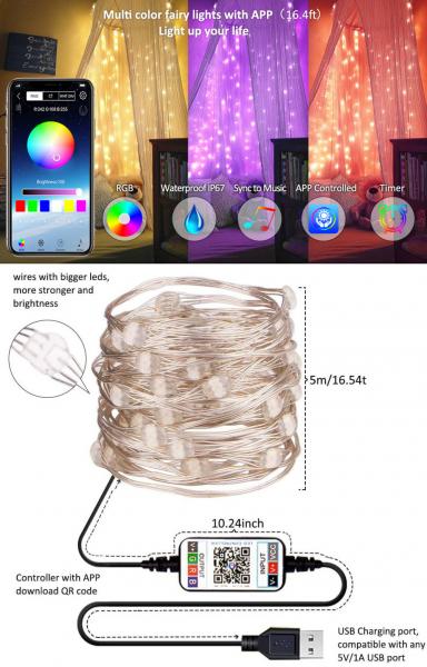 New LED Copper Lamp USB Outdoor Waterproof Lamp with Low Voltage Decorative Color Lamp String Wholesale