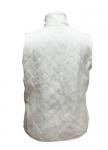 Autumn White Zip Up Front Tank Top , Warm Sleeveless Womens Polar Fleece Vest