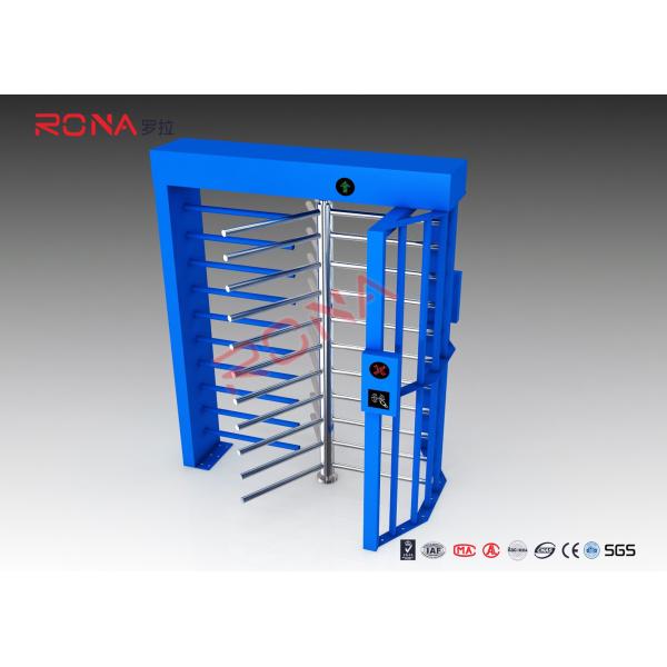 Full Height Turnstile RFID Card Reader Fingerprint Stainless Steel Turnstiles Secure Turn Style Gate