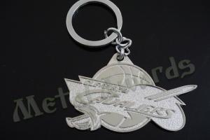 Unique Custom Logo Metal Key Chains Novelty Keyrings Offset Printing Technique Manufactures