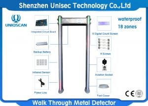 China High Density Fireproof Materia Walk Through Gate / Metal Detector Body Scanner on sale