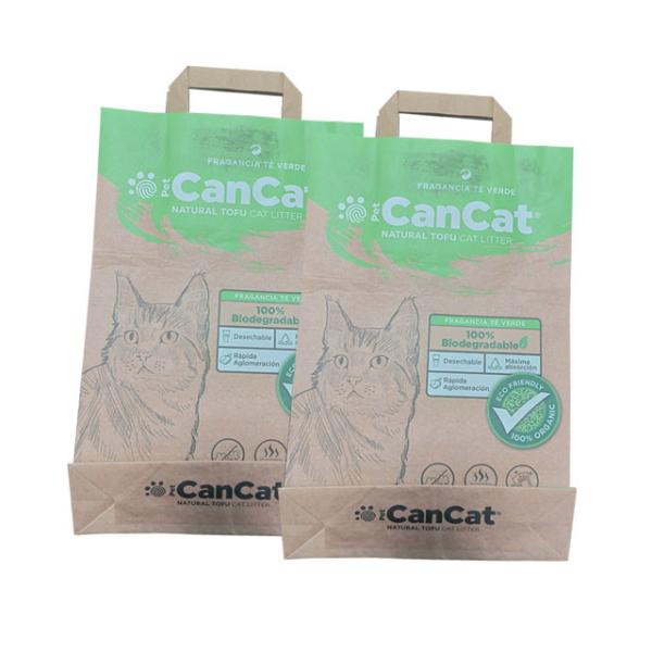 Moisture Proof Tofu Cat Litter Paper Packaging Bag Custom Design Print