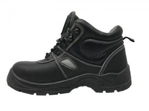 China Barton Leather Oil Resistant Work Shoes , Black Non Slip Work Shoes For Operator on sale