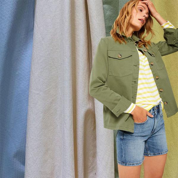 141gsm Yarn Dye Cotton Jacquard Fabric Muslin Cotton Fabric Medium Weight