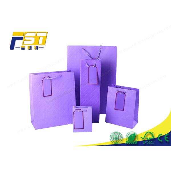 Durable Cardboard Display Boxes Full Color Gift Paper Packaging Bag With Handle