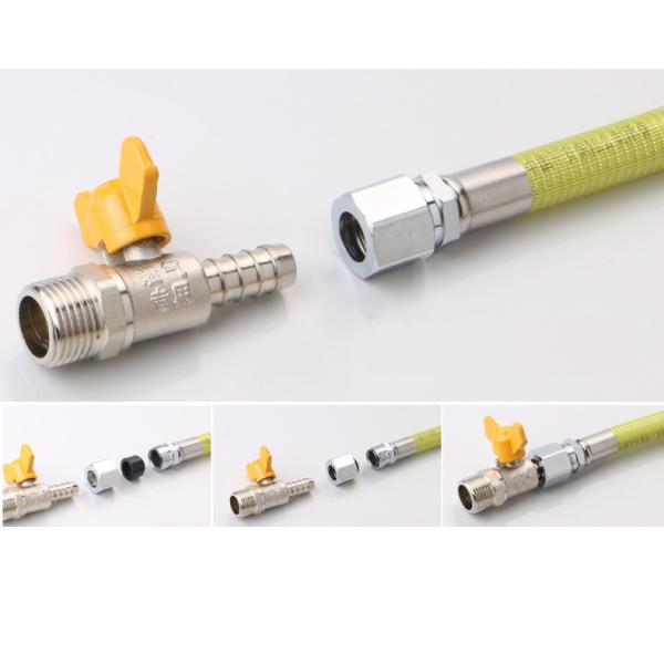 DN10 brass quick hose connector for Home Gas Appliances ISO9001