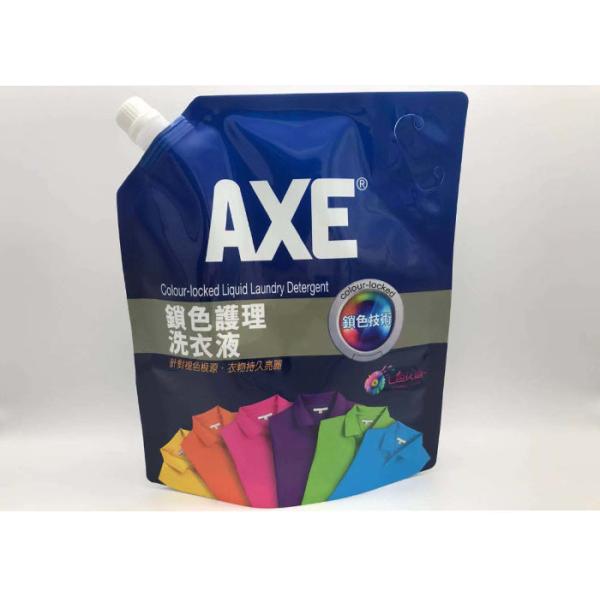 PET / NY / PE Material Three Side Seal Pouch / 1.8kg Detergent Stand Up Packaging