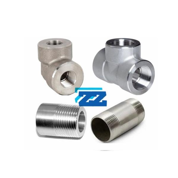 High Pressure Threaded Pipe Fittings  3 3000LB Stainless Steel Material