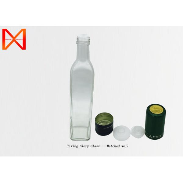 750ml 1000ml Olive Oil Glass Bottles , No Drip Olive Oil Dispenser Aluminum Cap