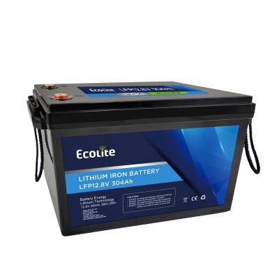 Ecolite LFP12-304 12.8V 304Ah High Capacity LiFePO4 Battery IP67 Bluetooth 3000+ Cycles for Energy Storage