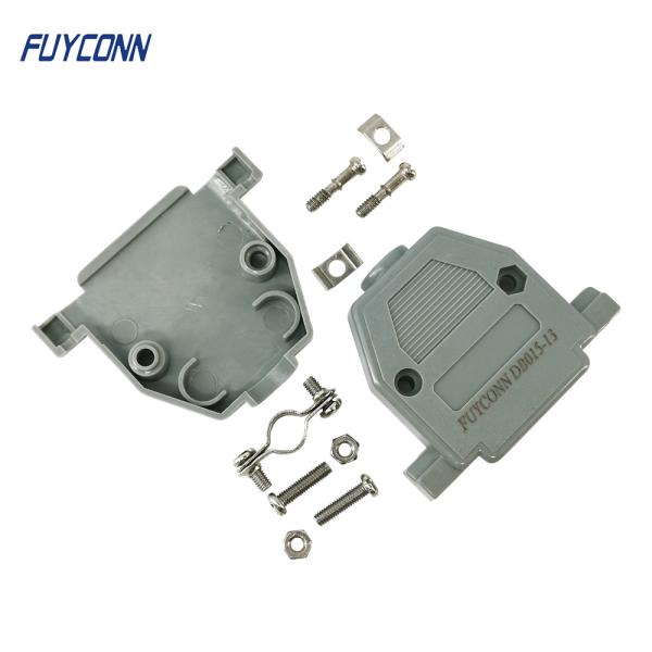 180 Degree Straight Plastic Backshell 25 Pin D SUB Cover