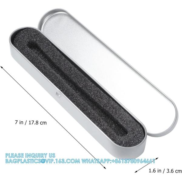 Tinplate Box Plastic Hinges Jewelry Box Hinges Metal Pencil Le Pen Pencil Jewelery Box Tin Pen Case Silver Sturdy Pen