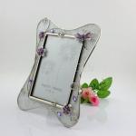 Shinny Gifts Glass Photo Frame with Butterfly for Wedding Favor