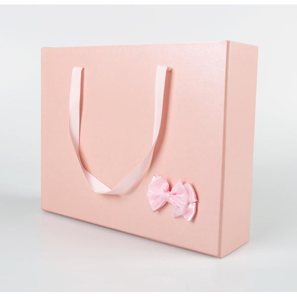 Drawer Type Storage Cardboard Box Luxury Jewelry Ribbon Bow Gift Box With Handle