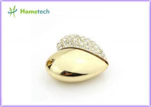  OEM Jewelry Crystal Heart USB Flash Drive , Heart Shape Pendant Usb 2.0 for Girl Manufactures
