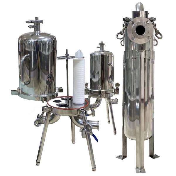 Beer precision cjc 10 inch ss316 316l single or multi cartridges steam stainless steel water filter housing for commerci
