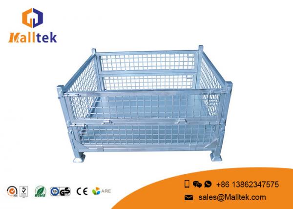 Quality Molded Rolling Stackable Pallet Containers Lockable Stainless Steel Material for sale