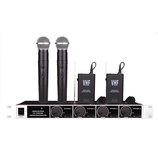 SM-9090 4 channel VHF wireless microphone system /  Nigeria Ghana hot sell