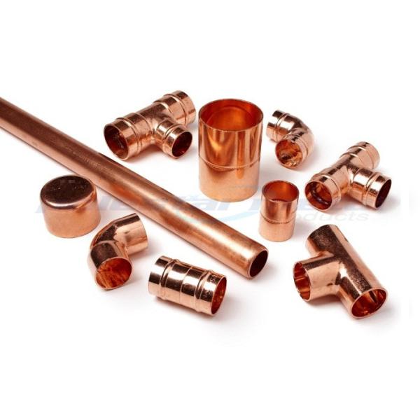 3 Way Cross Coupling Straight Tap Connector , 1/4 Inch Copper End Feed Fittings