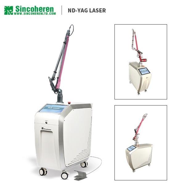 Virtually painless Q Switched Laser Tattoo Removal Machine 532mn 1064mn
