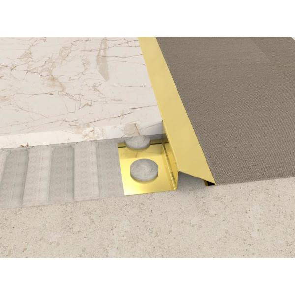 Decorative Gold Brushed 304 Stainless Steel Transition Strip Wall Tile Profile Trim